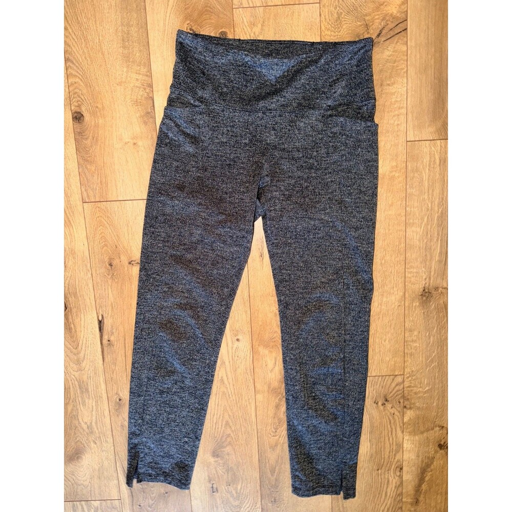 Athleta Herringbone Mid-rise Leggings Womens Small RN54023 Gray Black Pockets